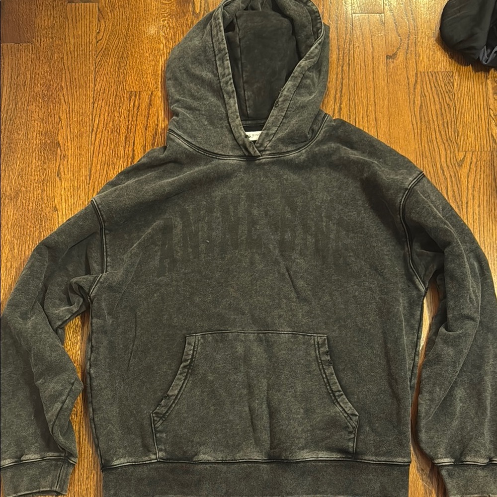 Anine Bing Black Sweatshirt with Vintage Appeal